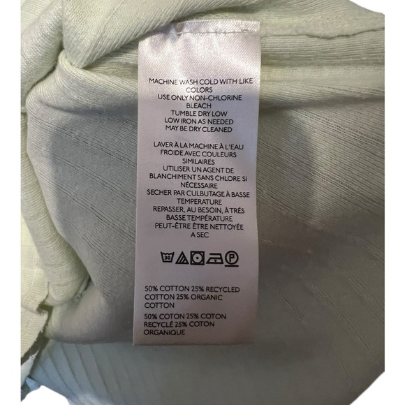 We the Free Ribbed Henley Tank – Light Green – XL - Picture 4 of 4